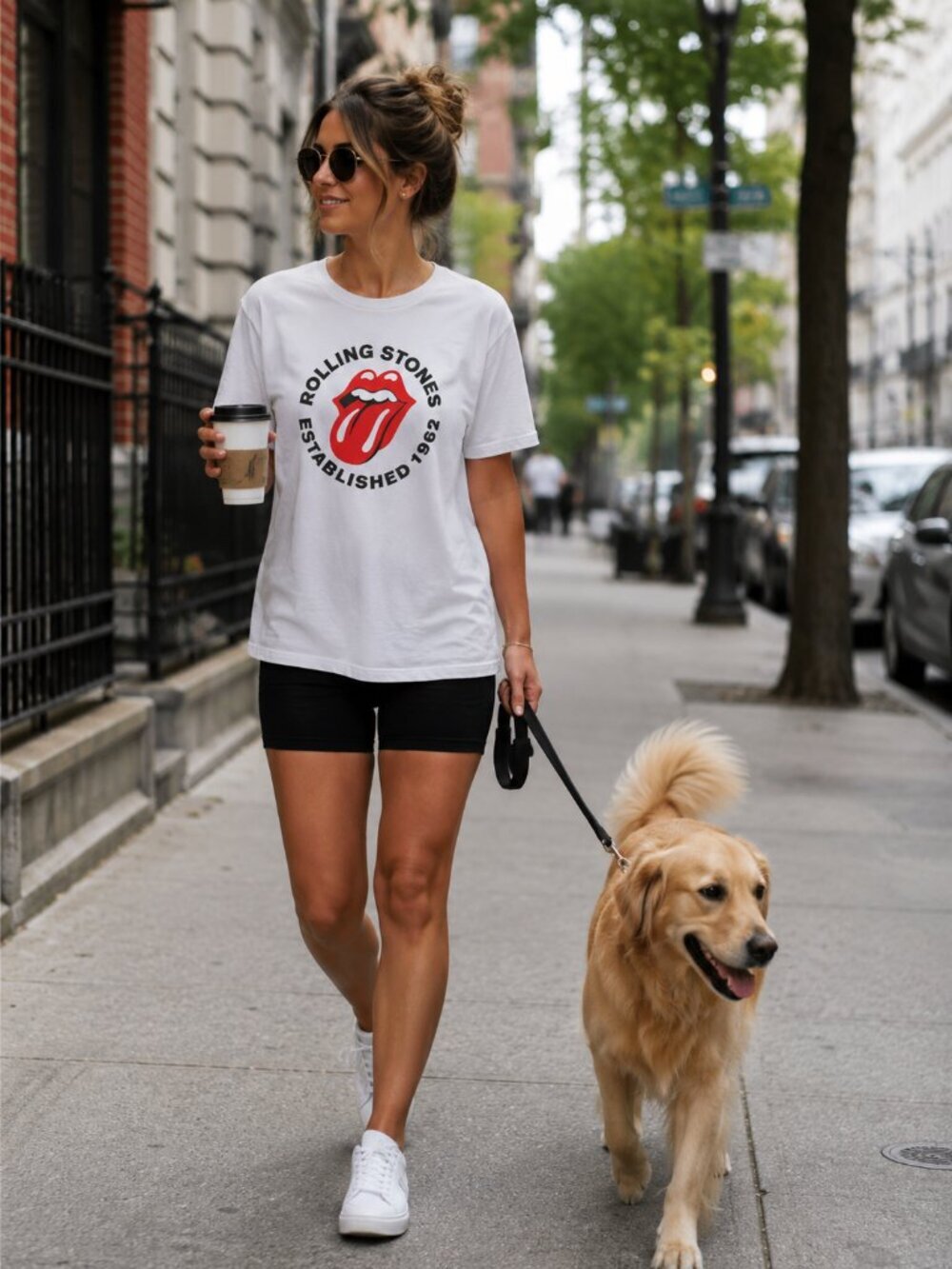 ( NEW) ROLLING STONES WOMENS BAND TEE (MEDIUM)